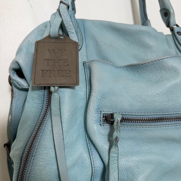 We The Free Emerson Tote Bag in Baby Blue Free People - Picture 3 of 10